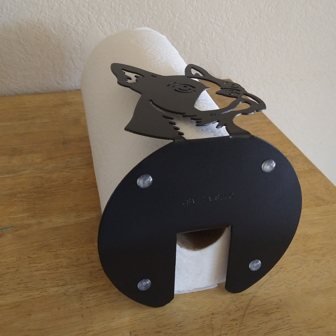 Metal Boston Terrier Paper Towel Holder image 2