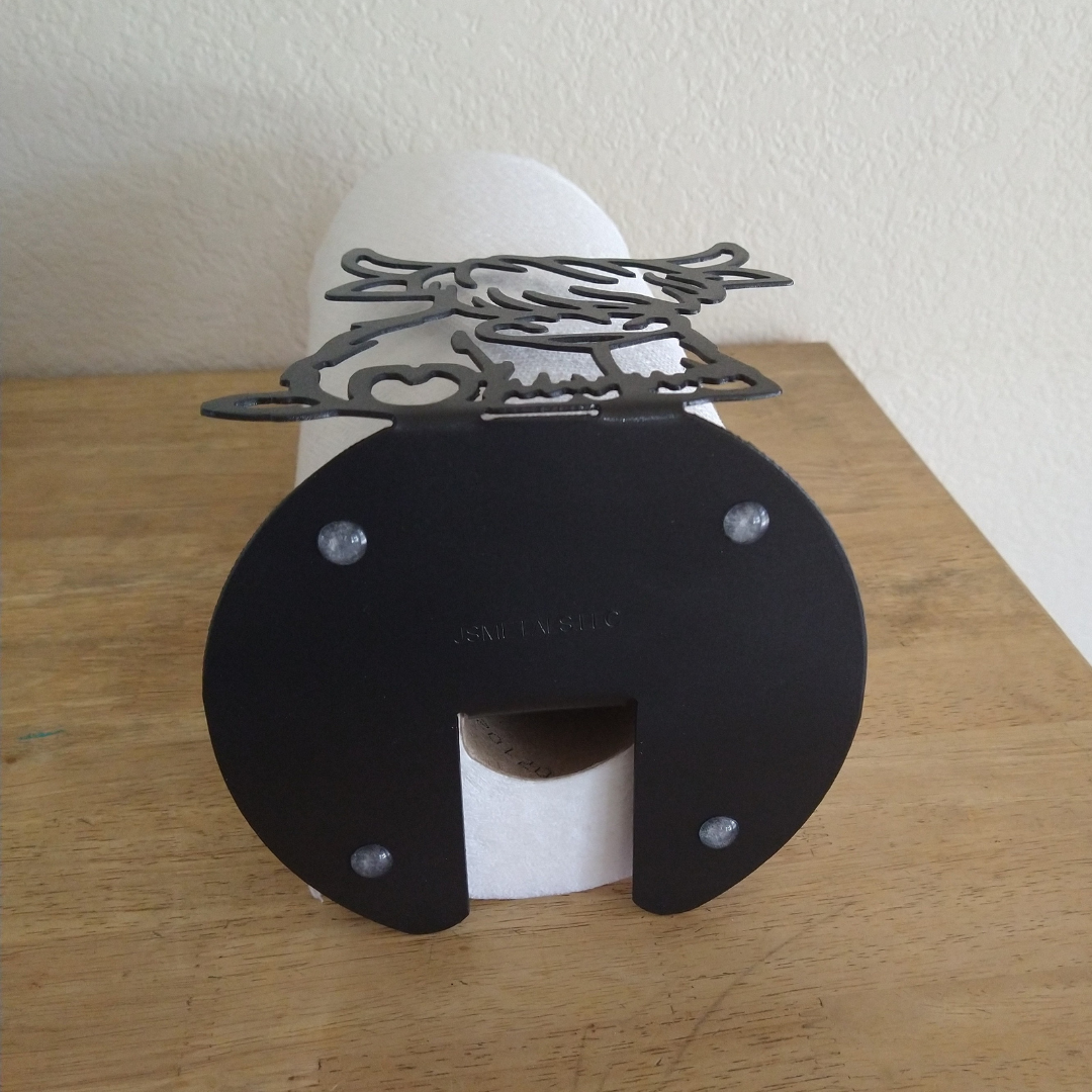 Metal Highland Cow Paper Towel Holder image 2