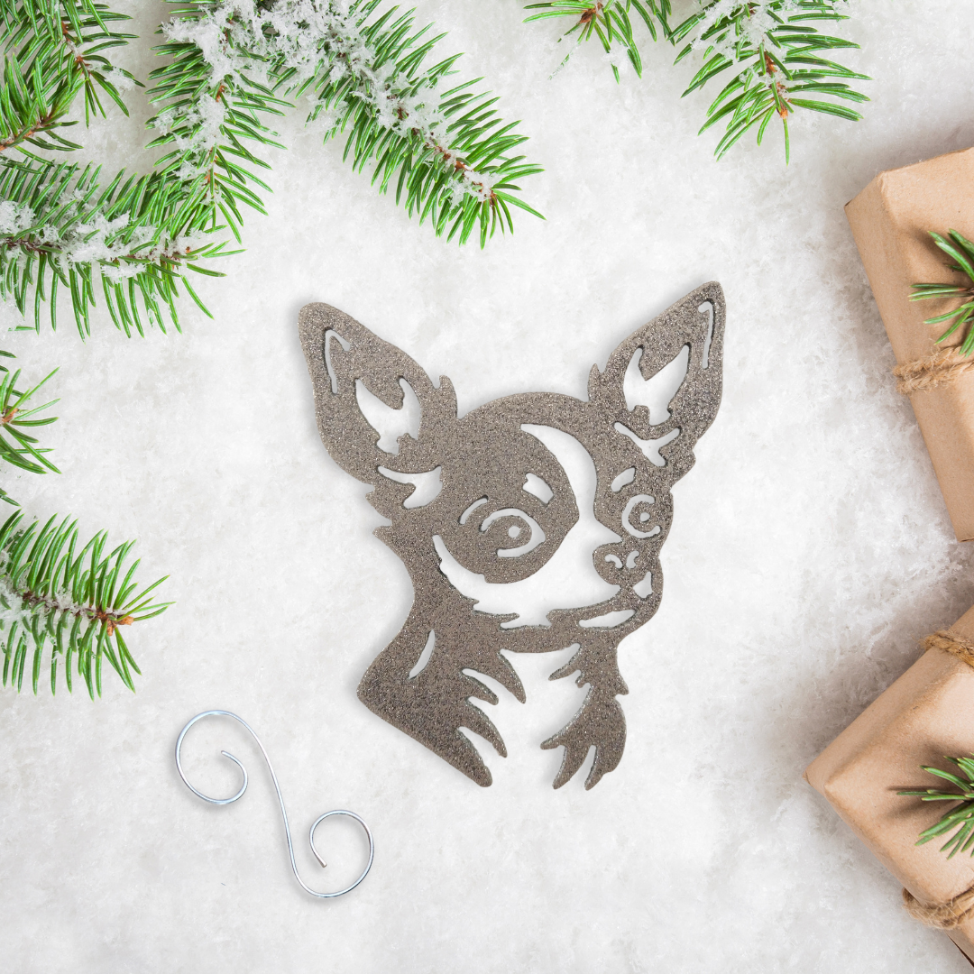 Metal Chihuahua Ornament
