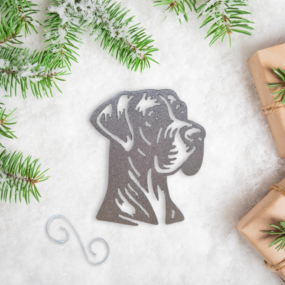 Metal Great Dane Ornament