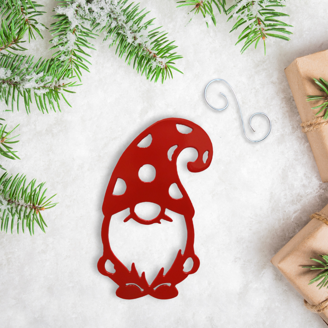 Metal Gnome Ornament