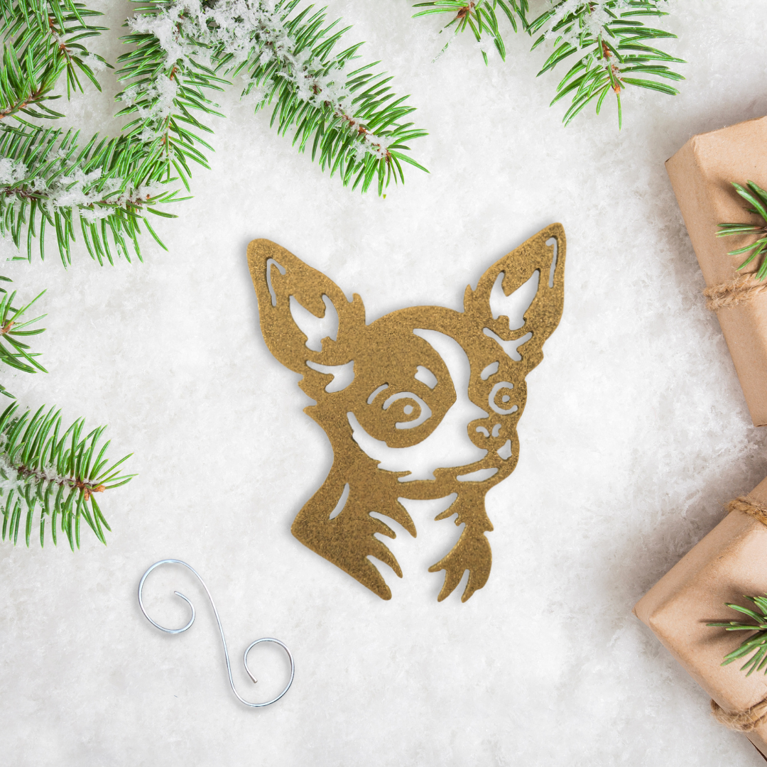 Metal Chihuahua Ornament