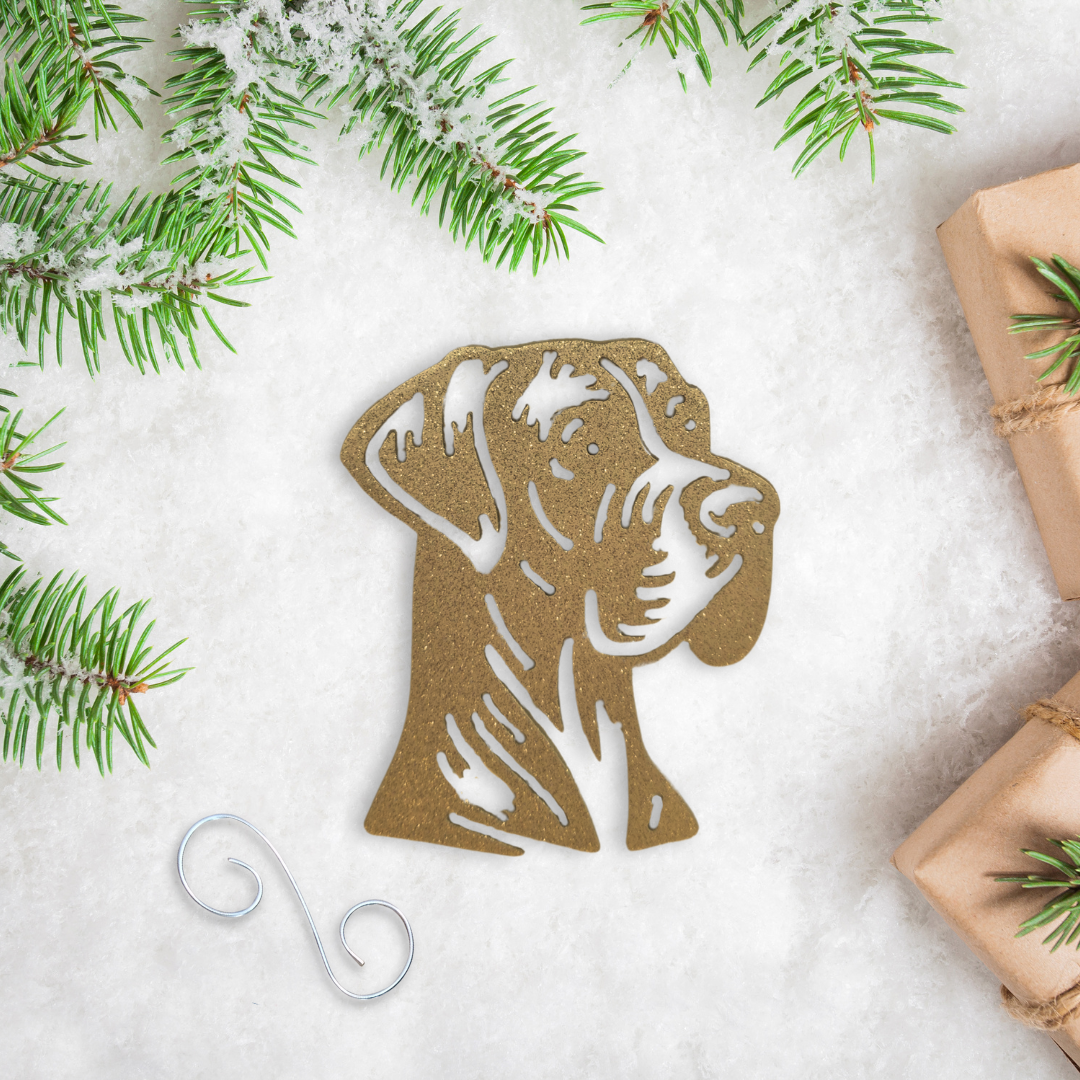 Metal Great Dane Ornament