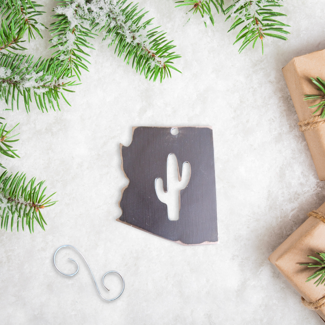 Metal Arizona Ornament