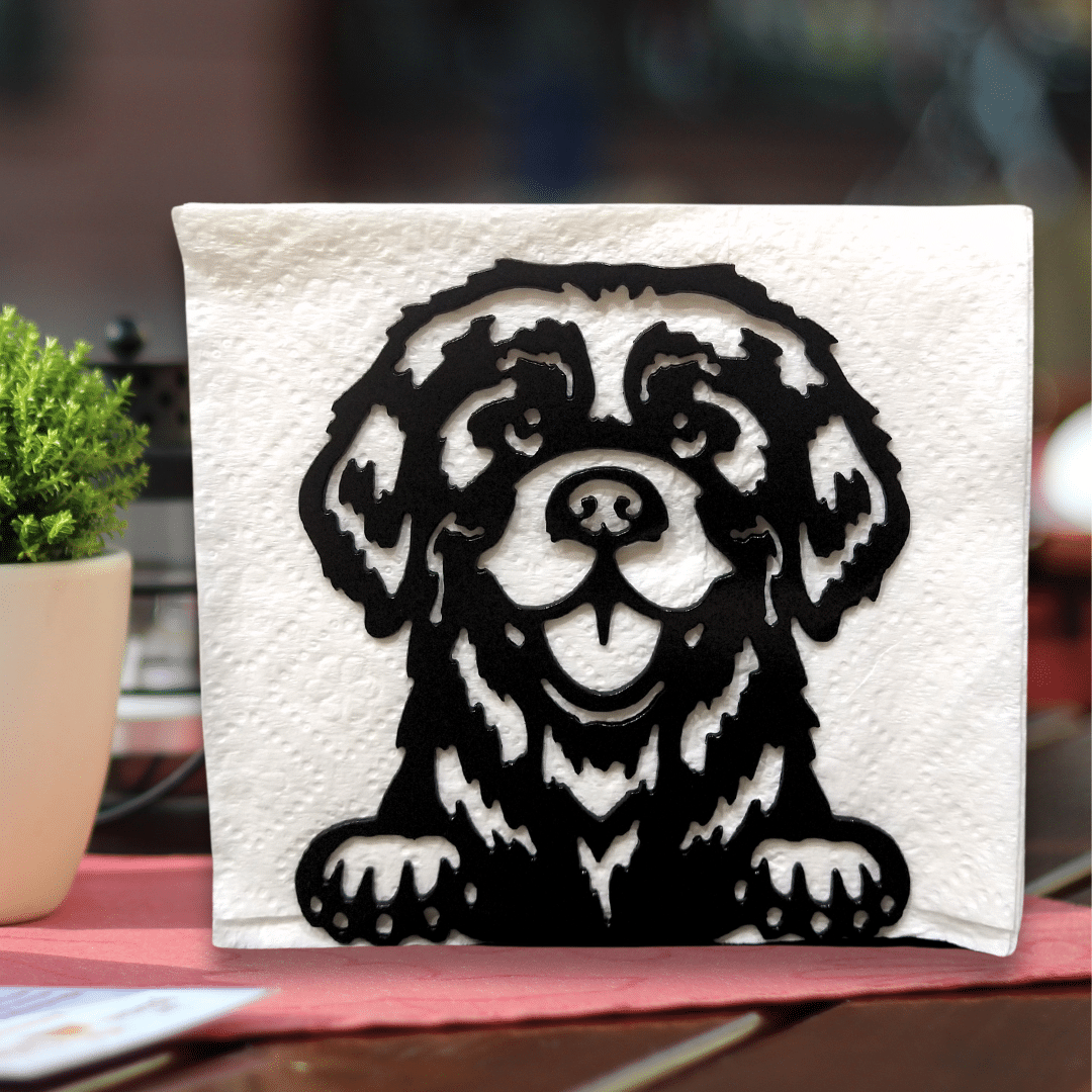 Metal Great Pyrenees Napkin Holder or Mail Organizer image 0