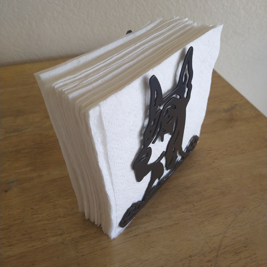 Metal Doberman Napkin Holder or Mail Organizer image 1
