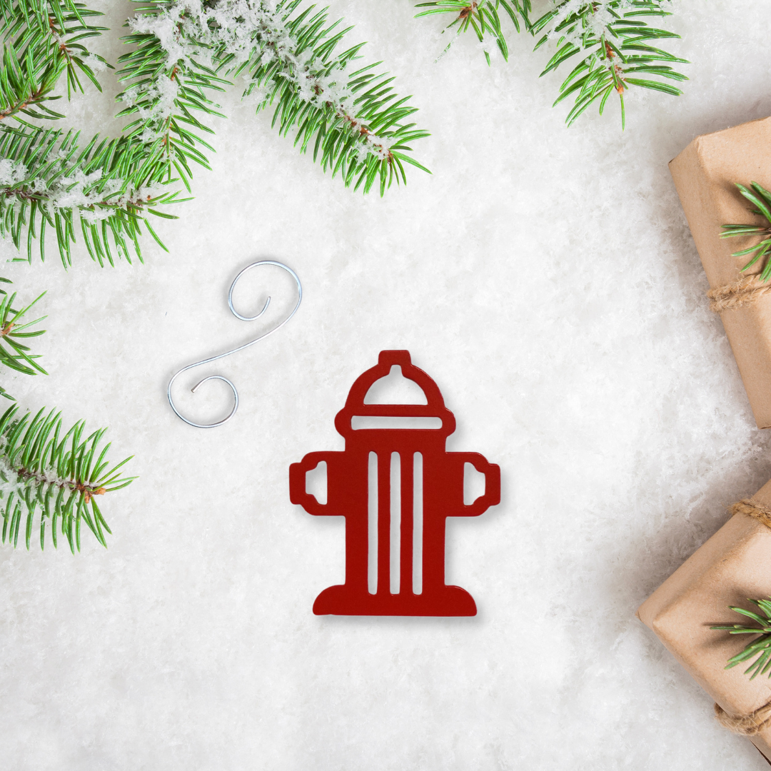 Metal Fire Department Ornaments