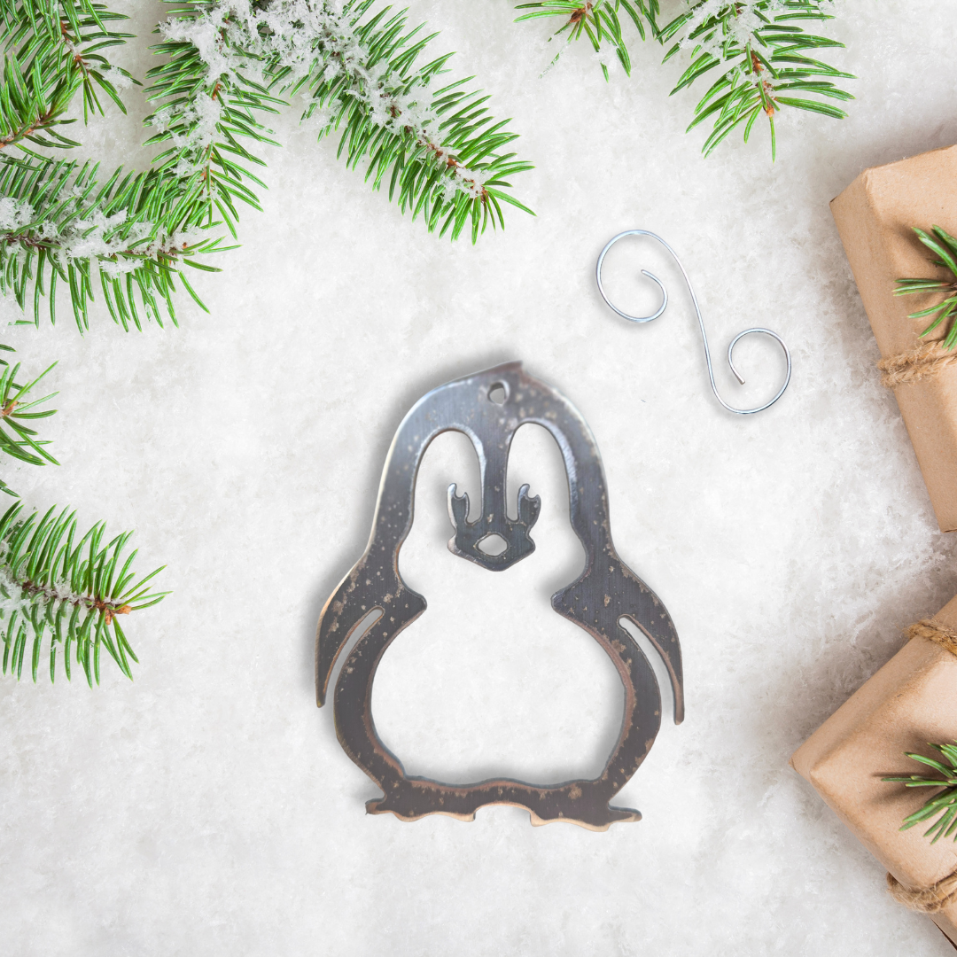 Metal Penguin Ornament