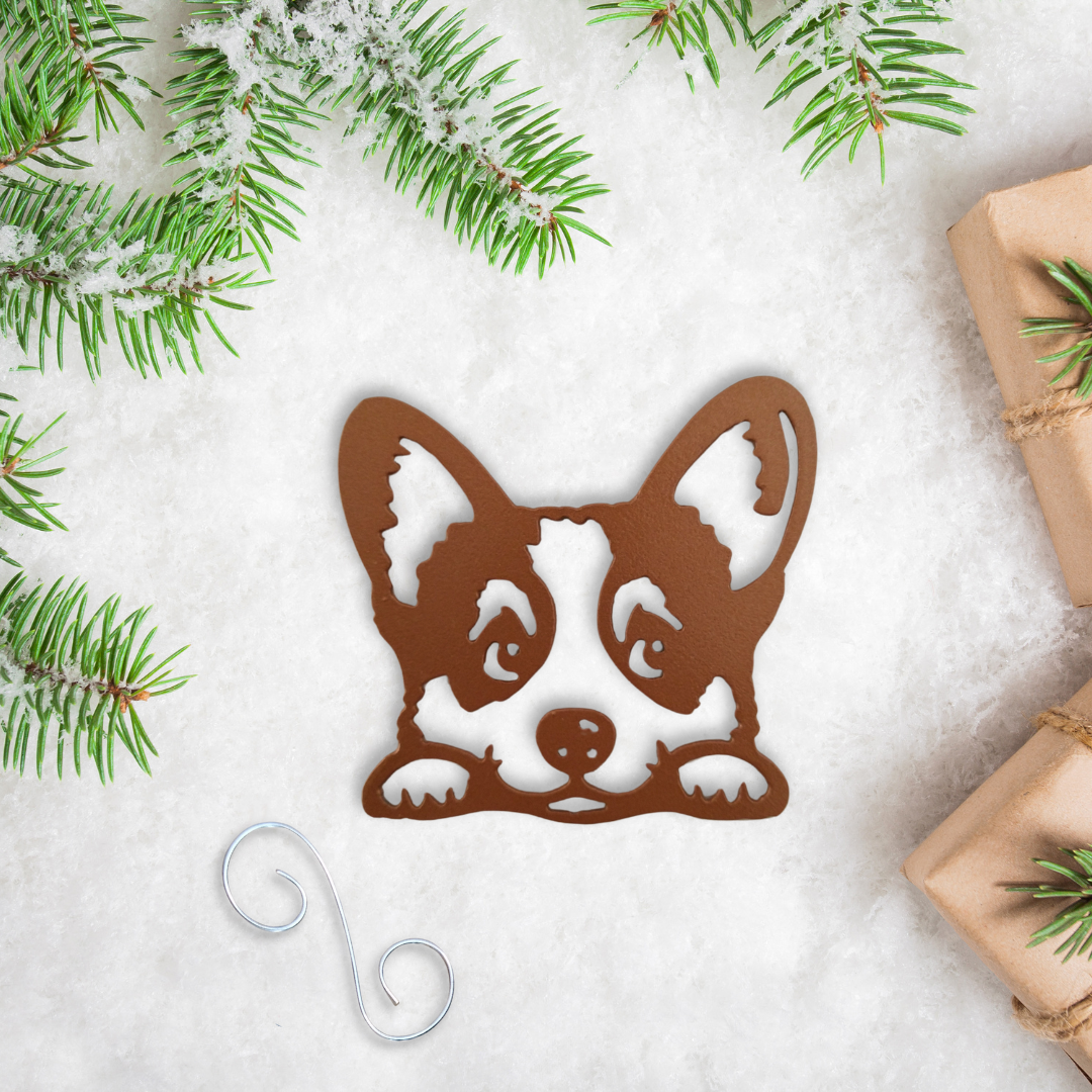 Metal Corgi Ornament