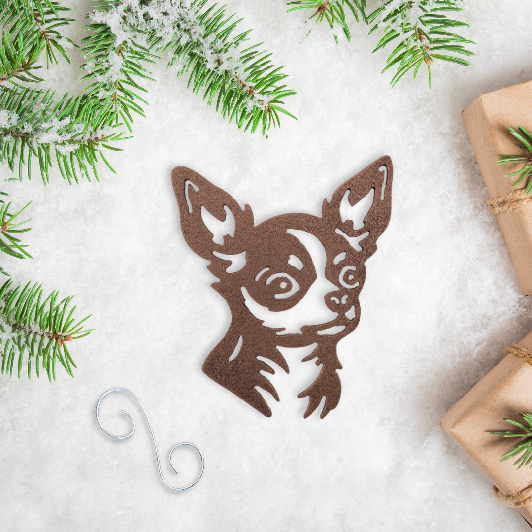 Metal Chihuahua Ornament