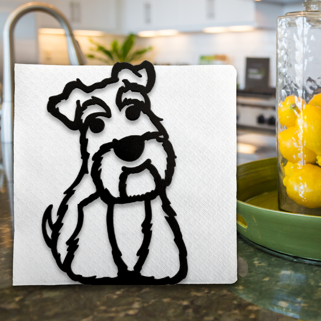 Metal Schnauzer Napkin Holder or Mail Organizer image 0