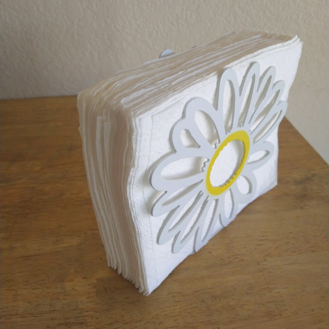 Metal Daisy Napkin Holder or Mail Organizer image 1