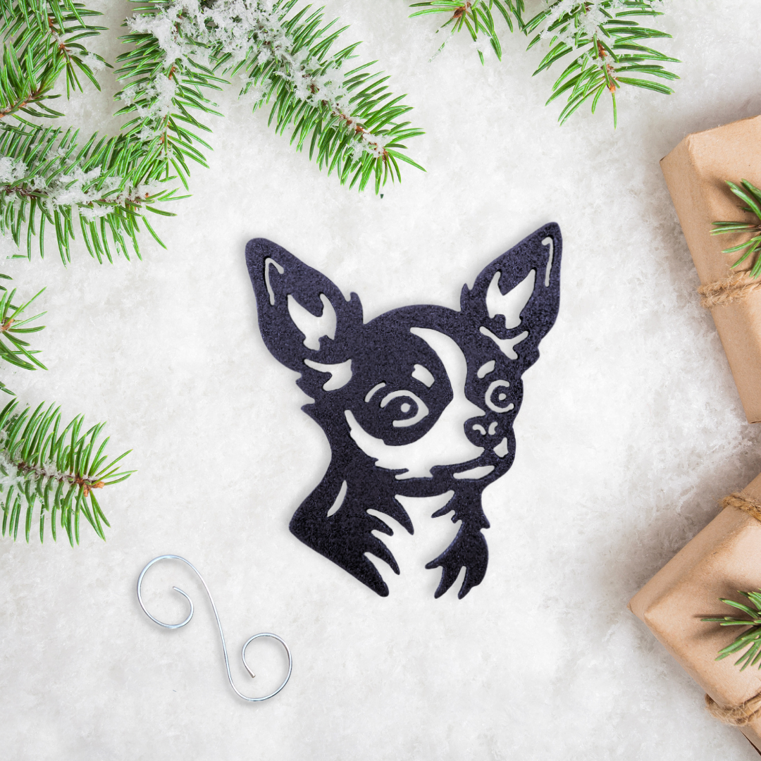 Metal Chihuahua Ornament
