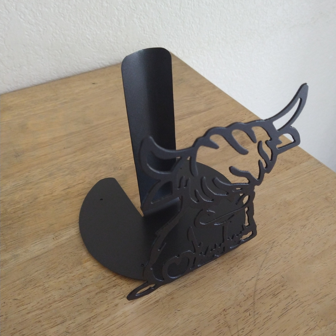 Metal Highland Cow Paper Towel Holder image 1