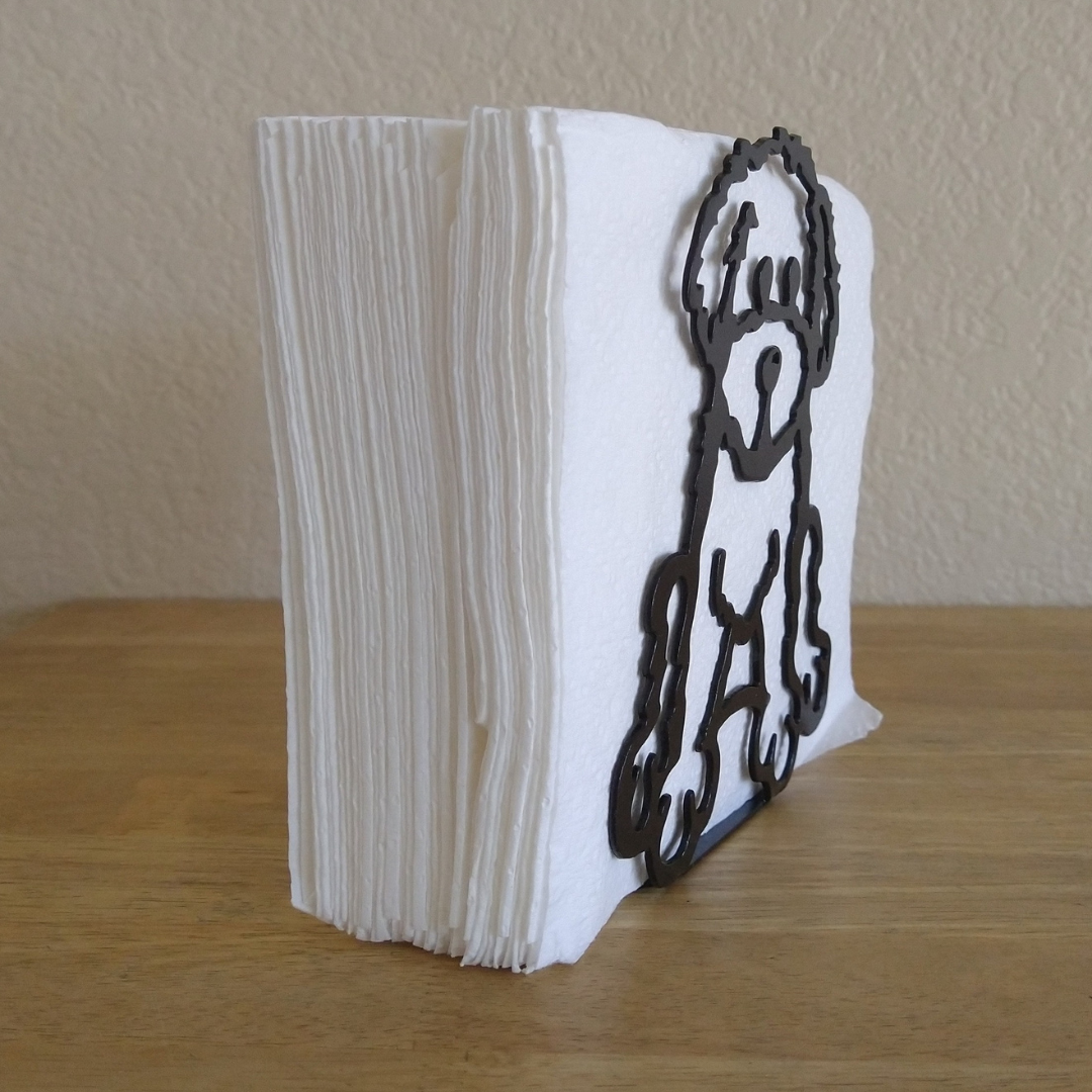 Metal Goldendoodle Napkin Holder or Mail Organizer image 1