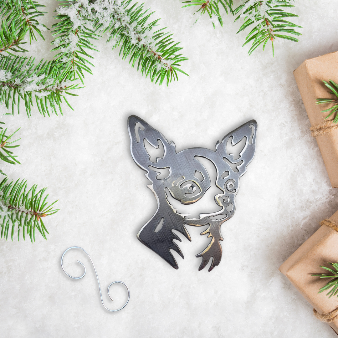 Metal Chihuahua Ornament