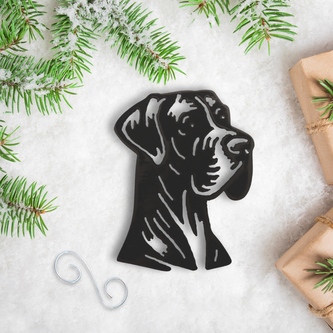 Metal Great Dane Ornament