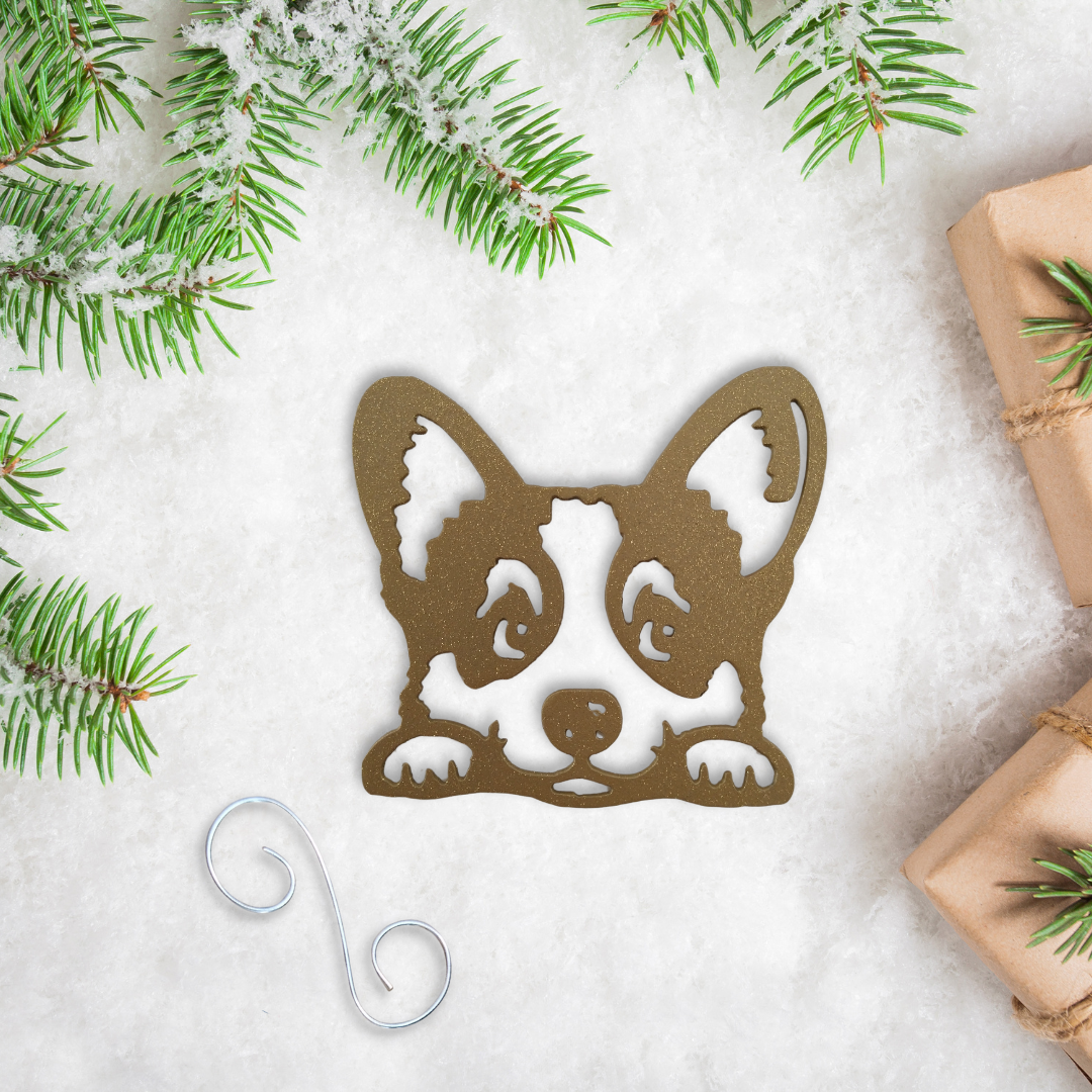 Metal Corgi Ornament