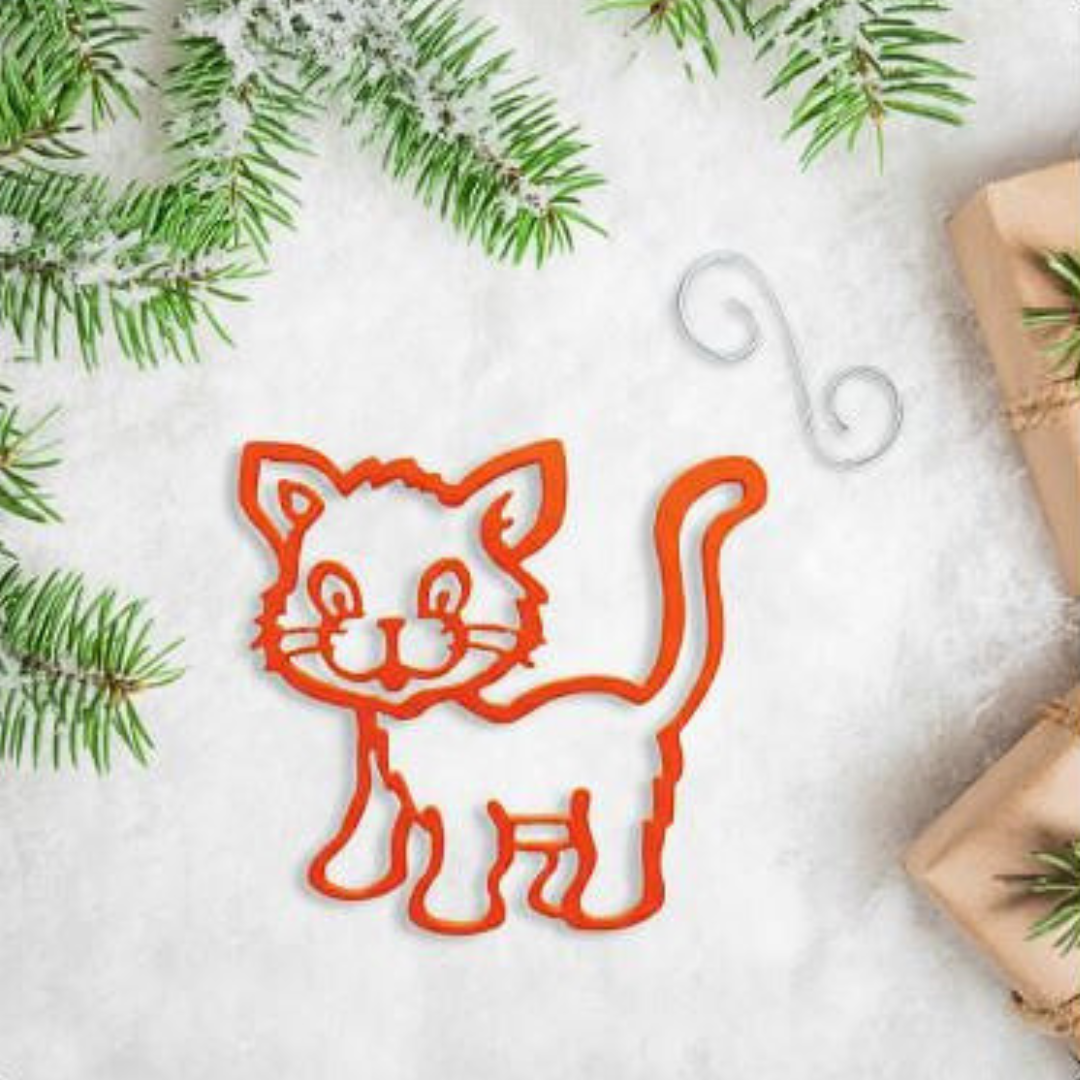 Metal Cat Ornament