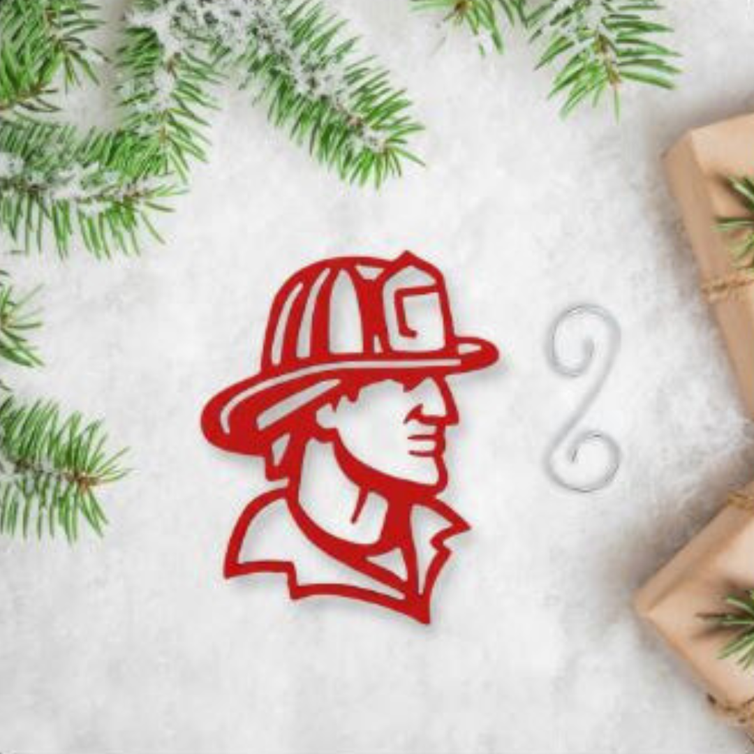 Metal Fire Department Ornaments