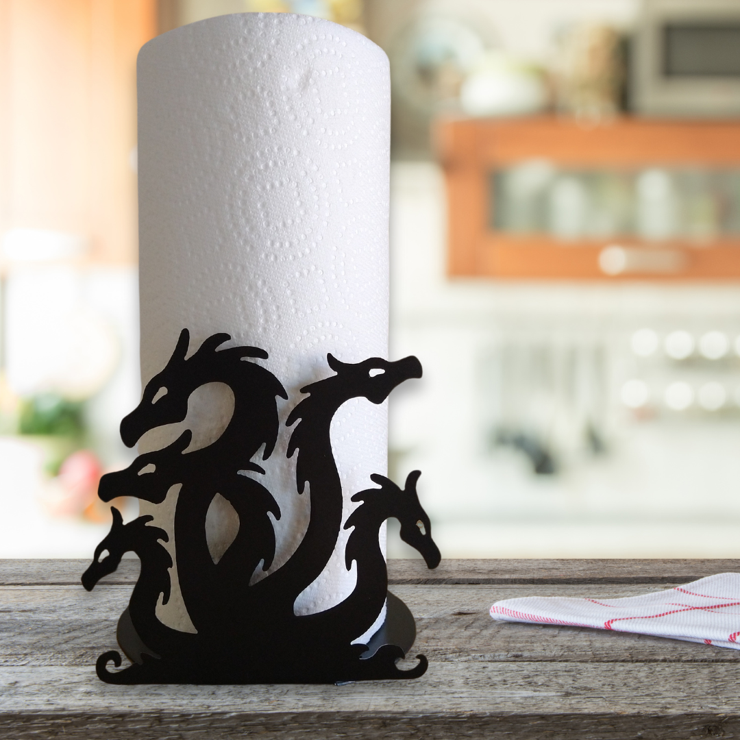 Metal Dragon Paper Towel Holder image 0
