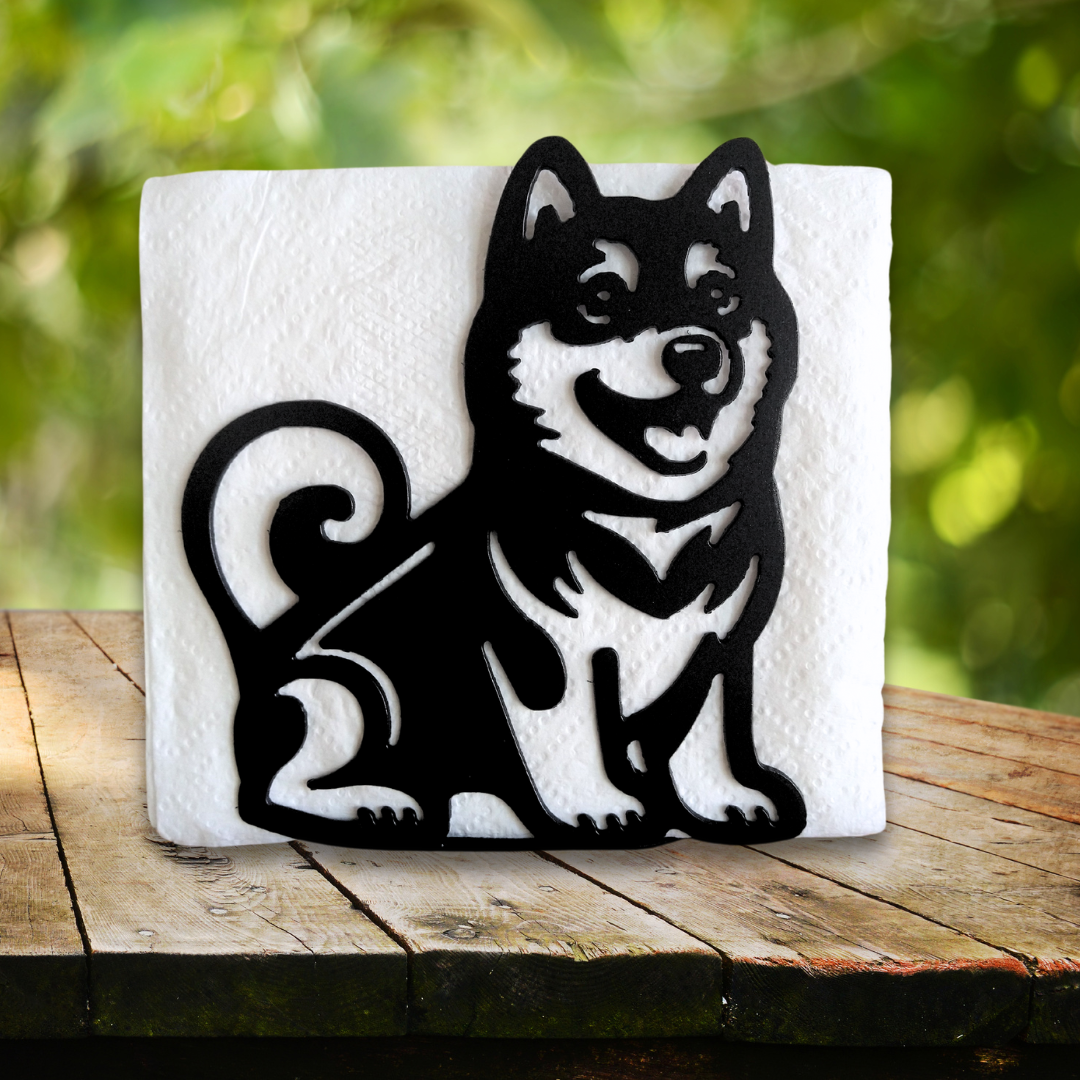 Metal Shiba Inu Napkin Holder or Mail Organizer image 0