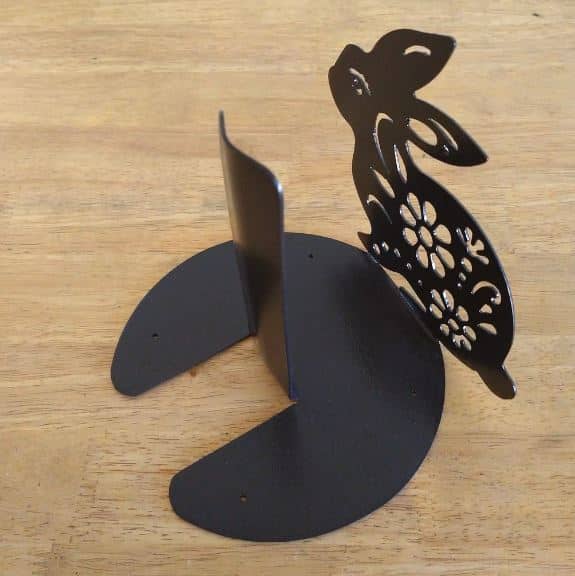 Metal Floral Bunny Paper Towel Holder image 1