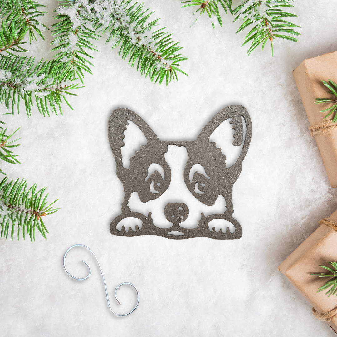 Metal Corgi Ornament