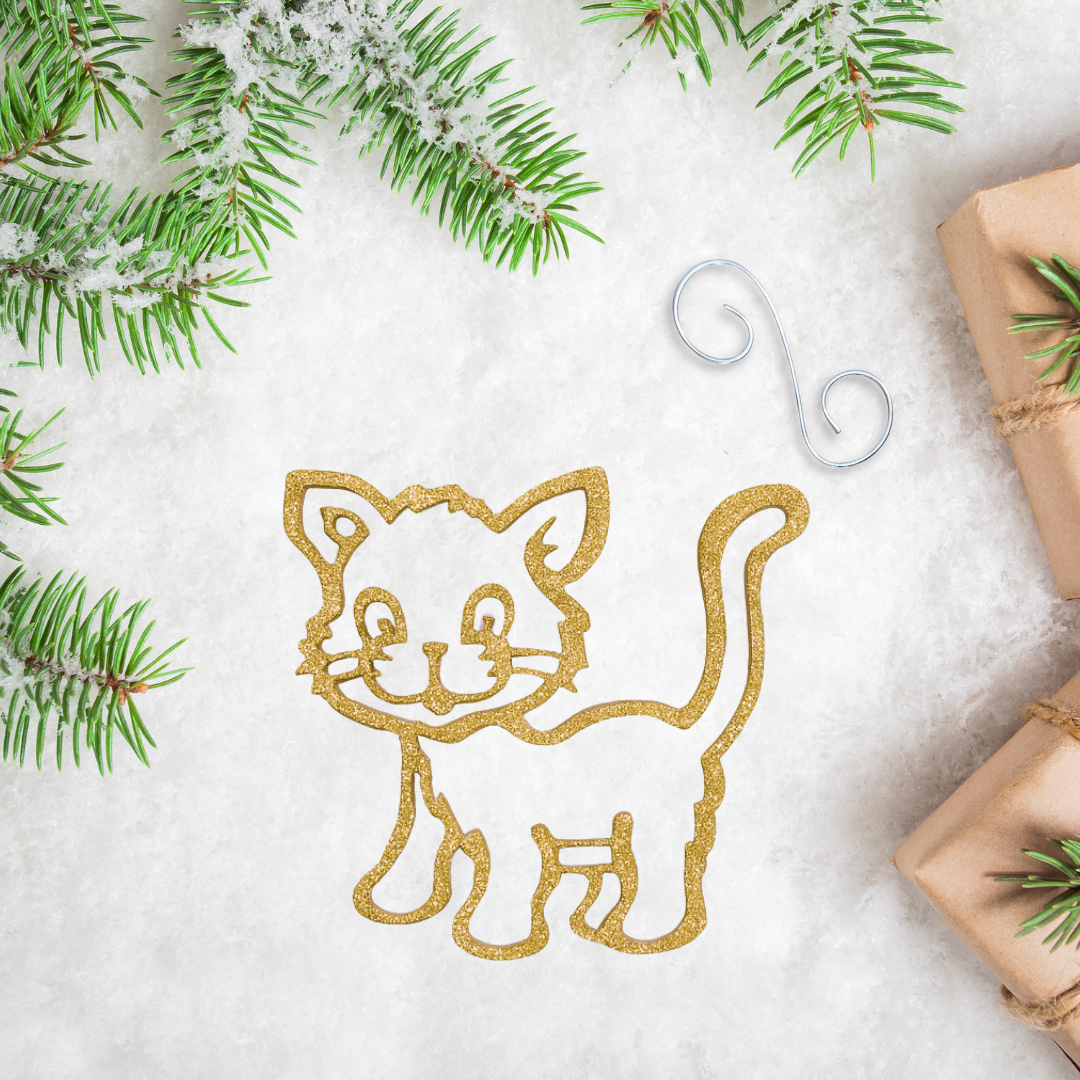 Metal Cat Ornament