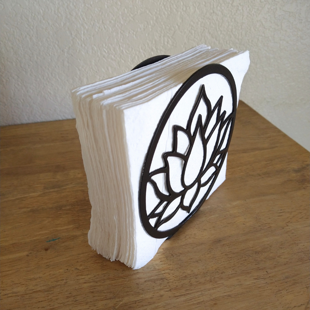 Metal Lotus Flower Napkin Holder or Mail Organizer image 1
