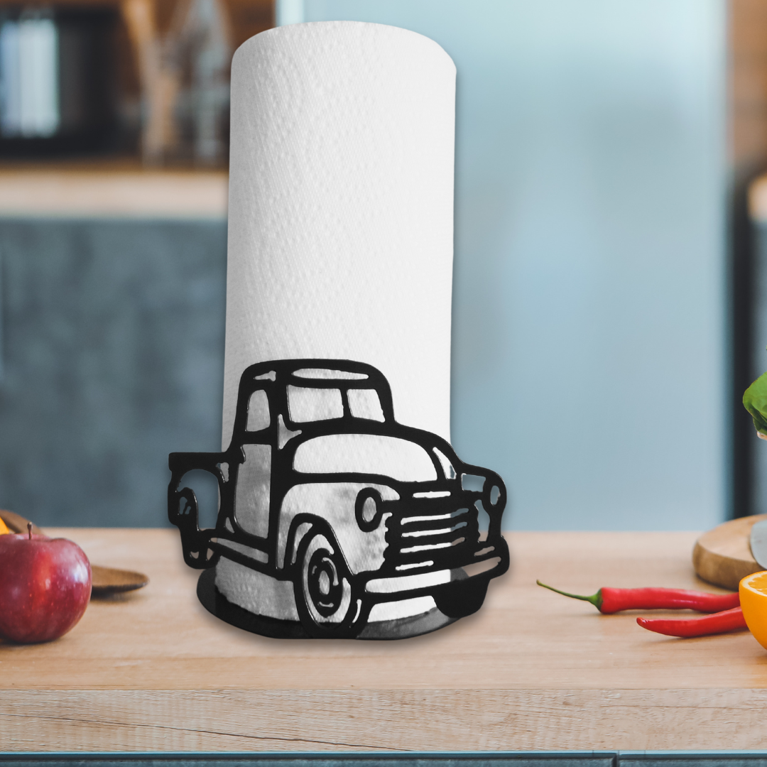 Metal Vintage Truck Paper Towel Holder image 1