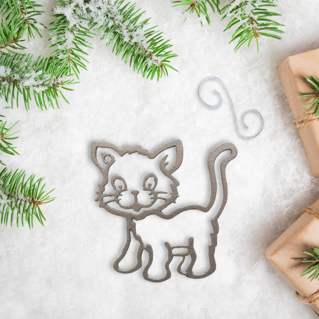 Metal Cat Ornament