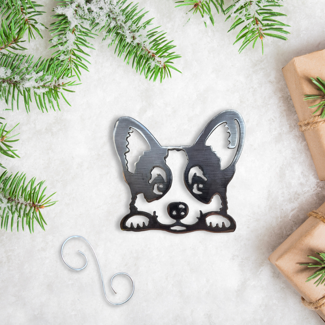 Metal Corgi Ornament
