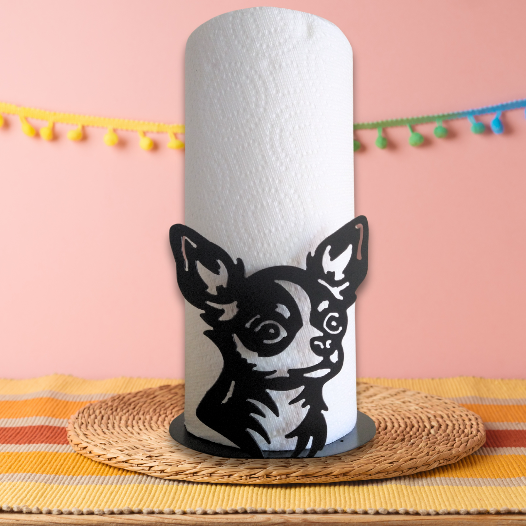 Metal Chihuahua Paper Towel Holder image 0