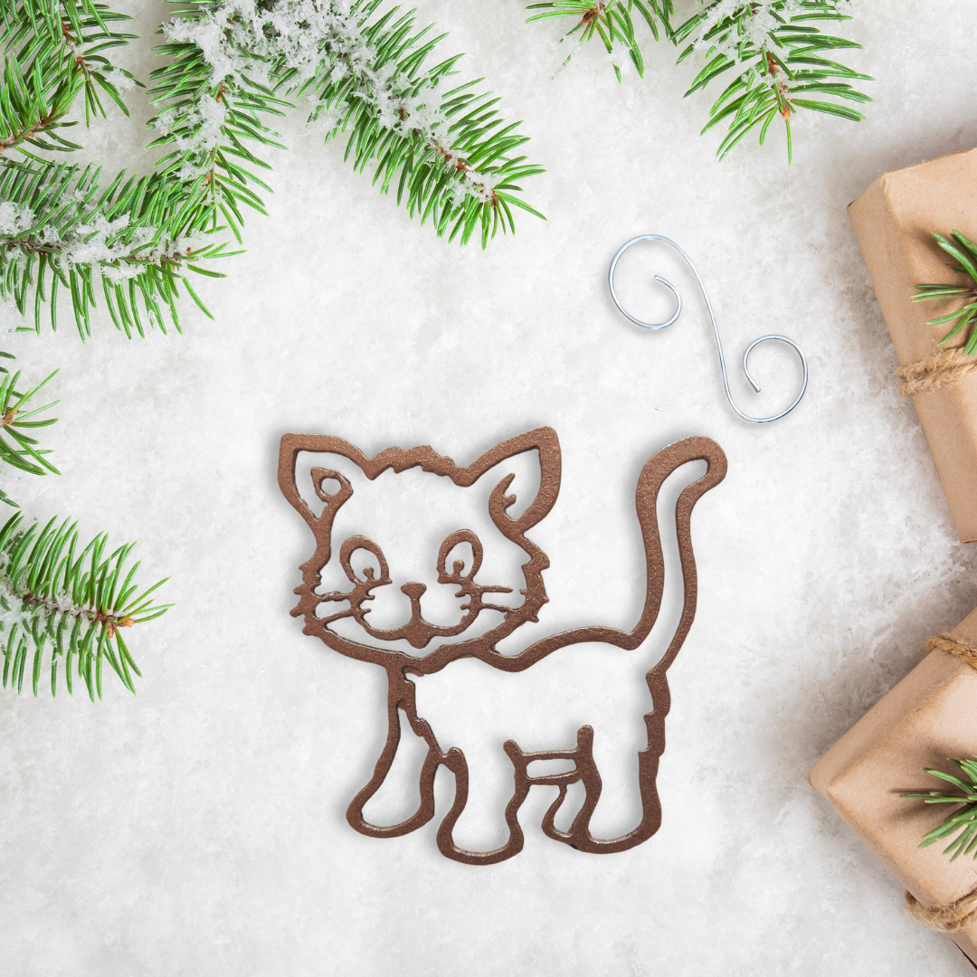 Metal Cat Ornament