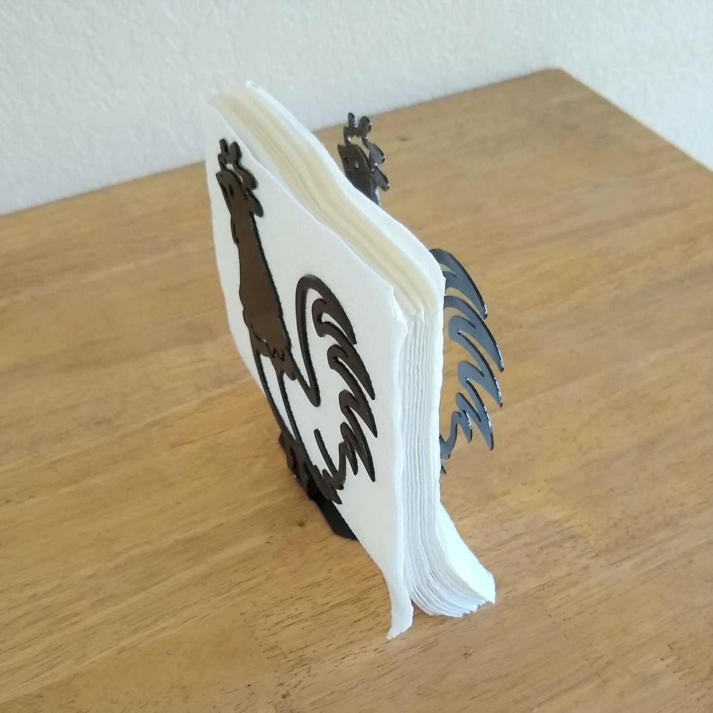 Metal Rooster Napkin Holder or Mail Organizer image 1
