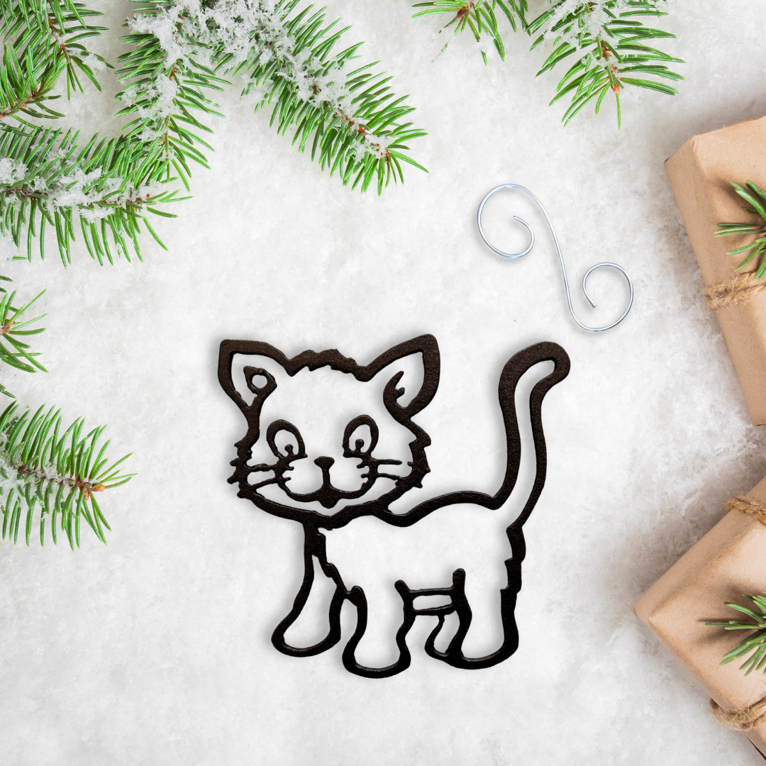 Metal Cat Ornament