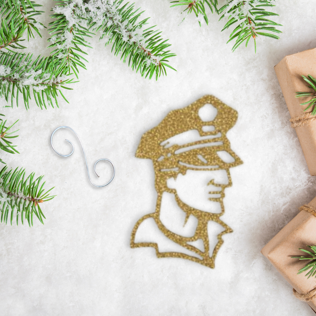 Metal Police Officer Ornament