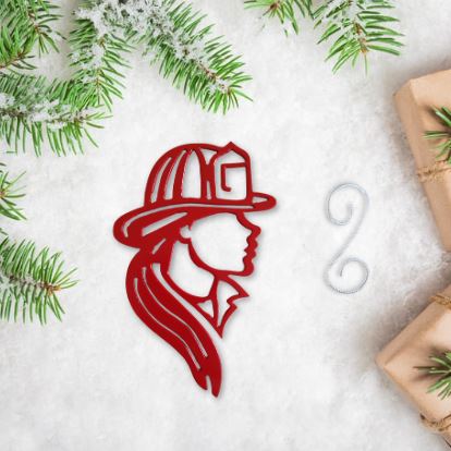 Metal Fire Department Ornaments