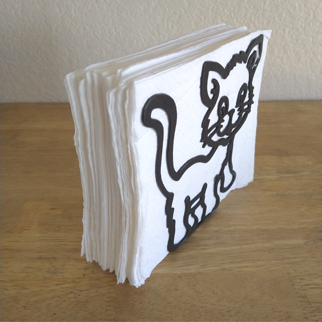 Metal Cat Napkin Holder or Mail Organizer image 1