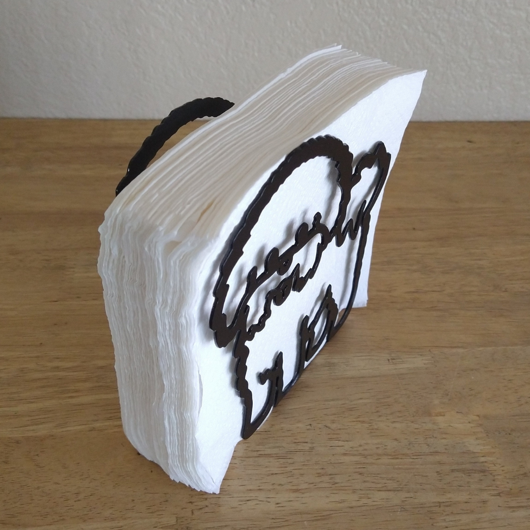 Metal Bichon Napkin Holder or Mail Organizer image 1