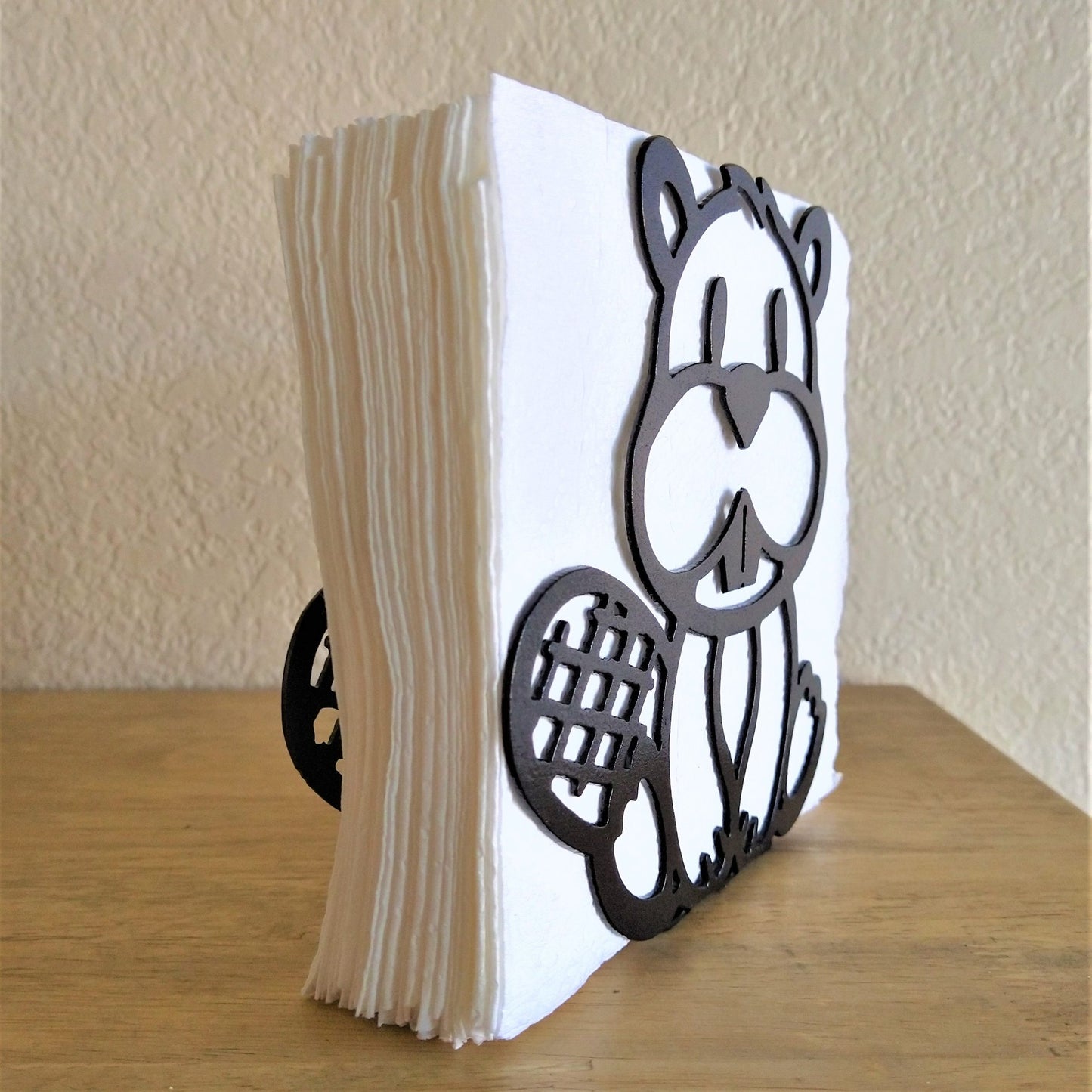 Metal Beaver Napkin Holder or Mail Organizer image 1