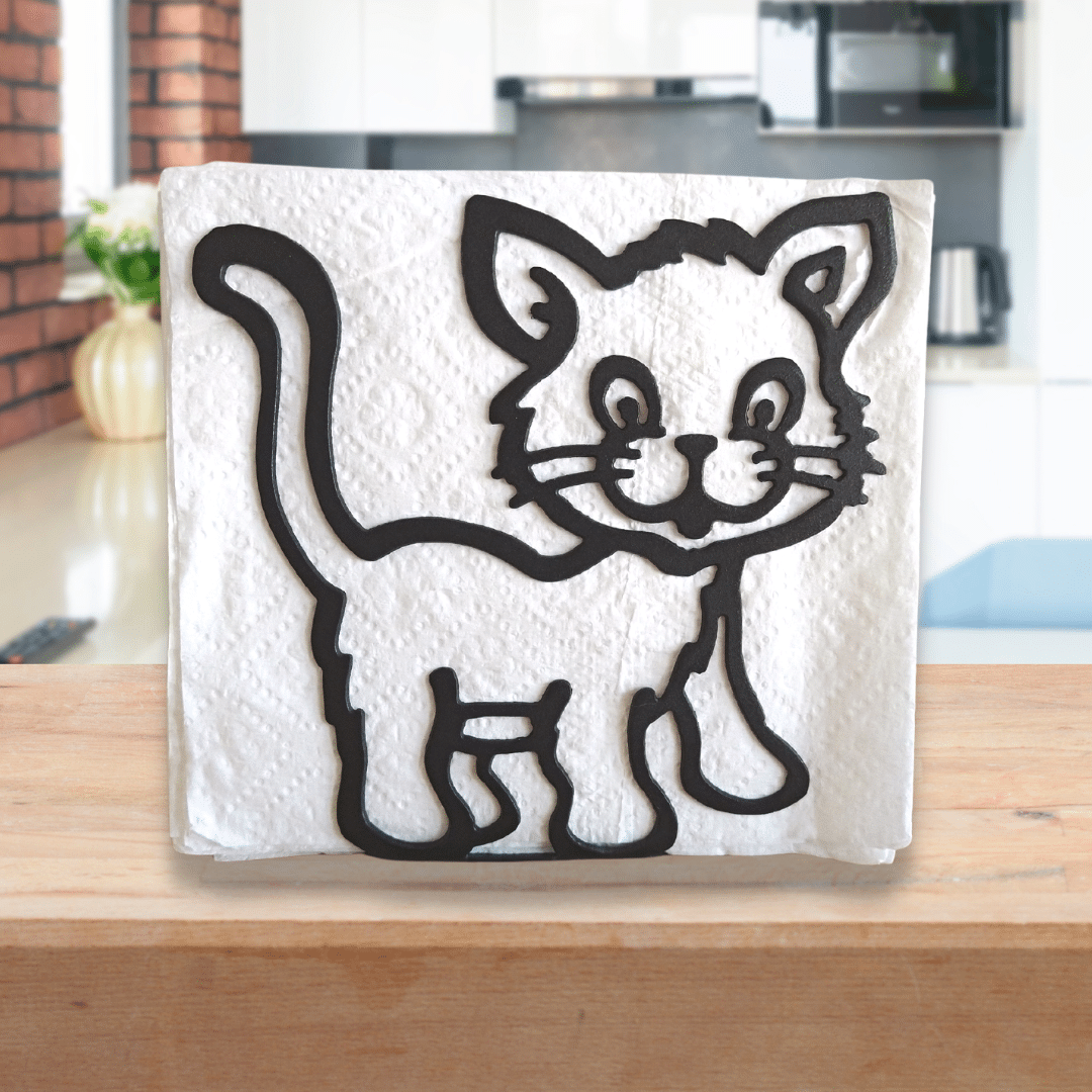 Metal Cat Napkin Holder or Mail Organizer image 0
