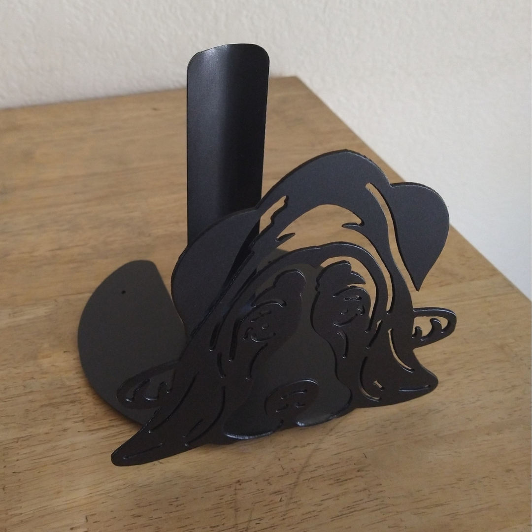 Metal Basset Hound Paper Towel Holder image 1