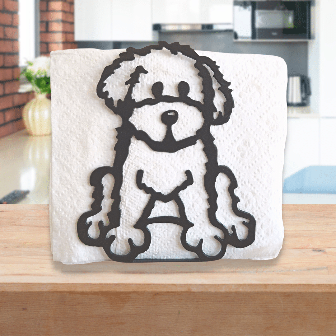 Metal Goldendoodle Napkin Holder or Mail Organizer image 0