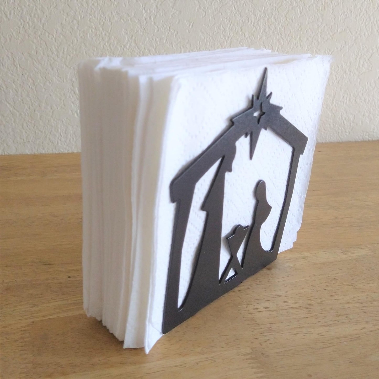 Metal Nativity Napkin Holder or Mail Organizer image 1