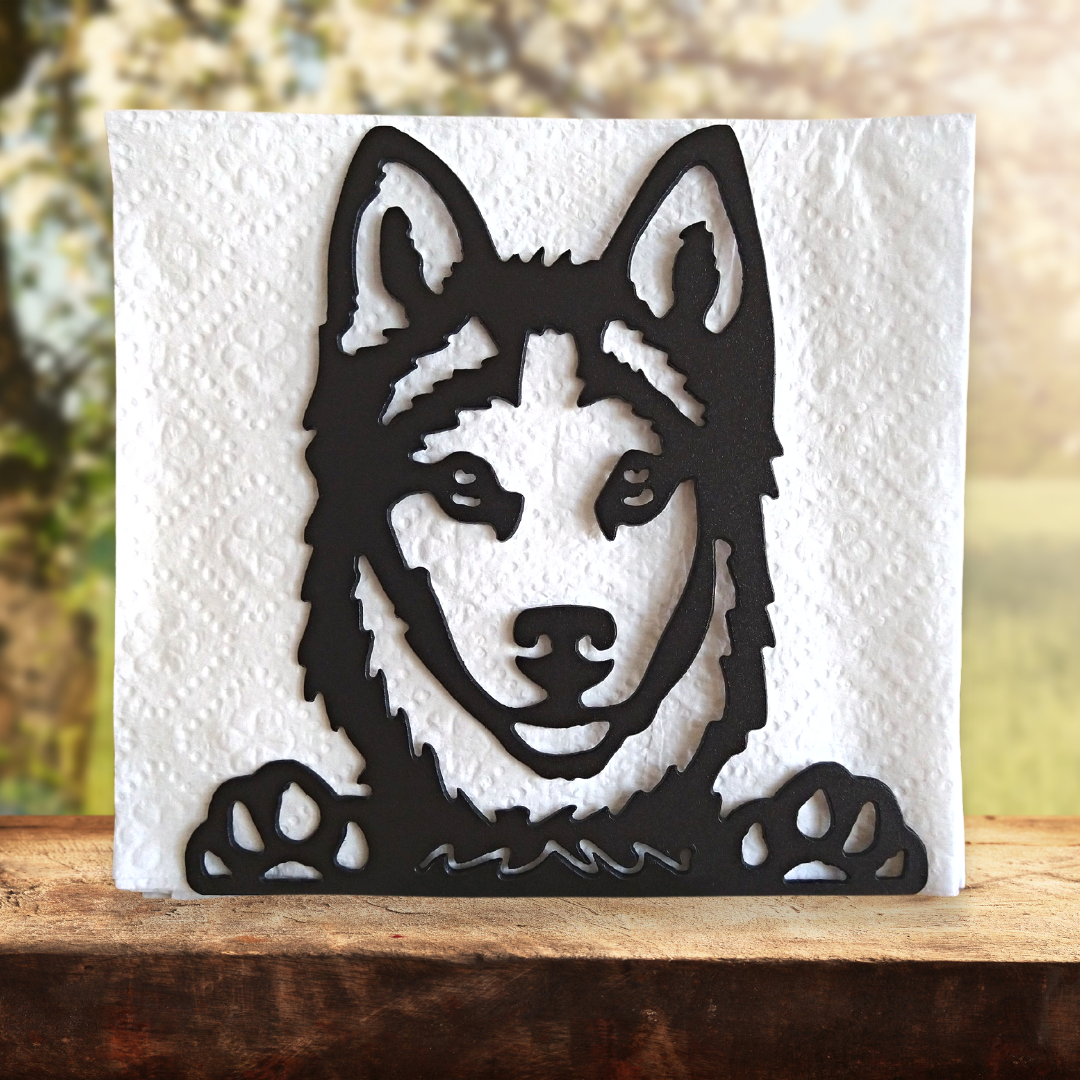 Metal Husky Napkin Holder or Mail Organizer image 0