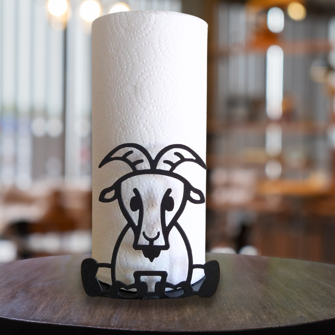 Metal Goat / Ram Paper Towel Holder image 0