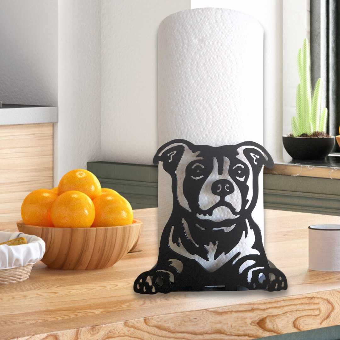 Metal Pit Bull Paper Towel Holder image 0