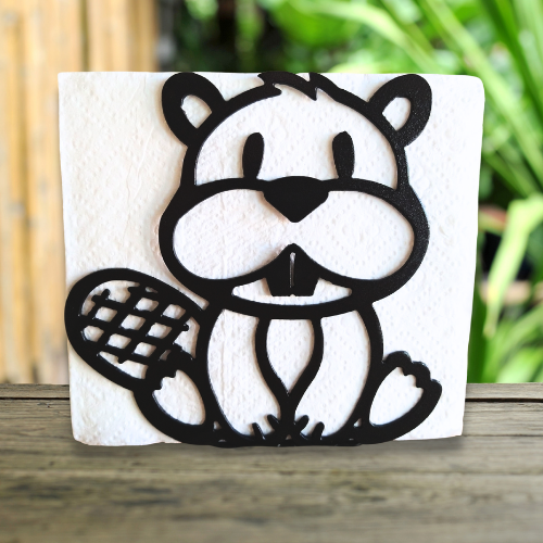 Metal Beaver Napkin Holder